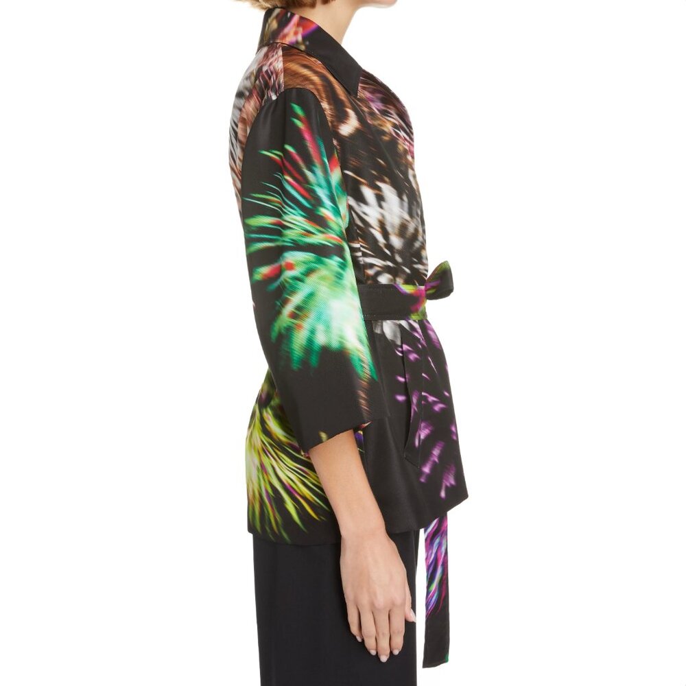 Dries Van Noten "Ramblas" Fireworks Print Belted Jacket, size 34 (XS/S) - Picture 11 of 11